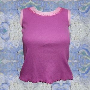 Women's Pink Sleeveless Top